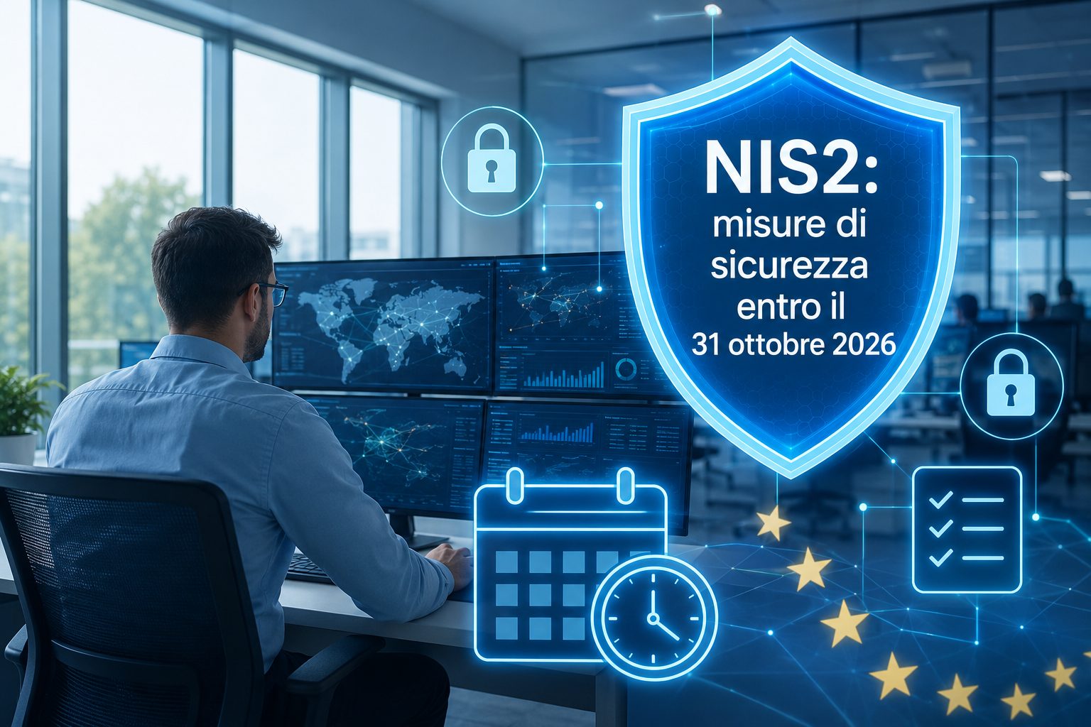 NIS2, conto alla rovescia: le misure di sicurezza che le imprese devono attivare entro il 31 ottobre 2026