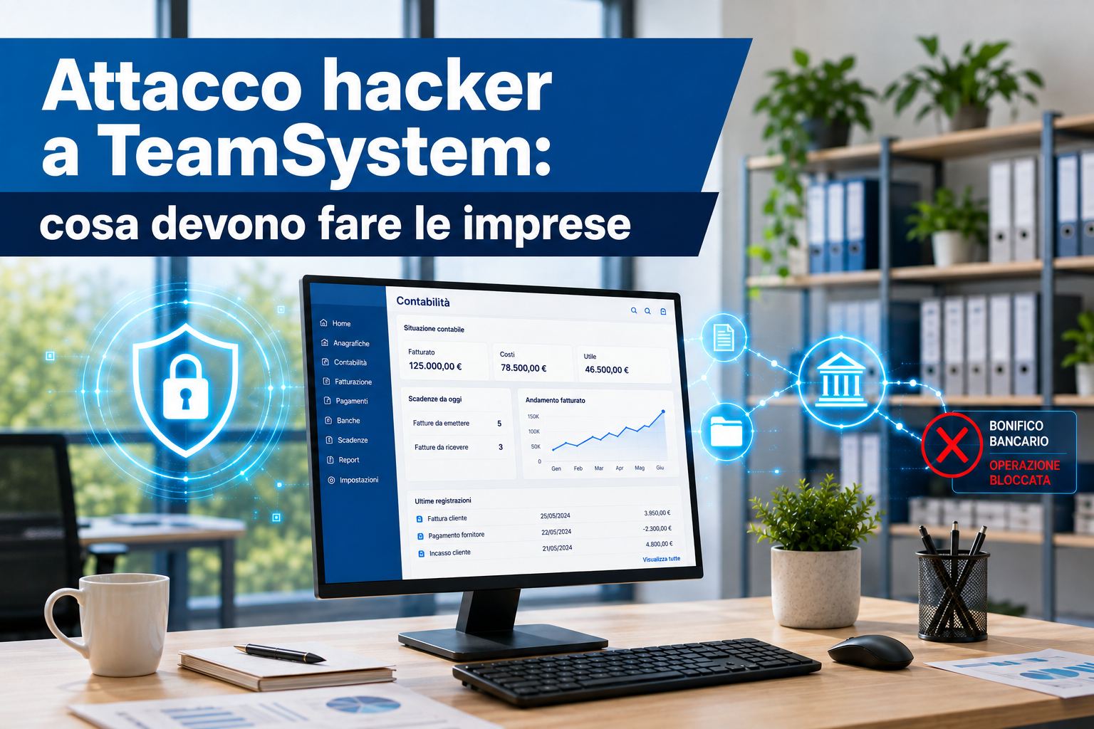 Attacco hacker a TeamSystem: rubati IBAN e dati delle imprese clienti. Cosa devono fare le PMI