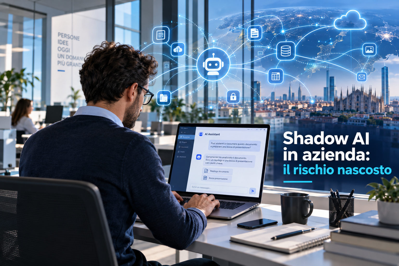 Shadow AI in azienda: quando i dipendenti usano l'IA di nascosto (e chi paga il conto)